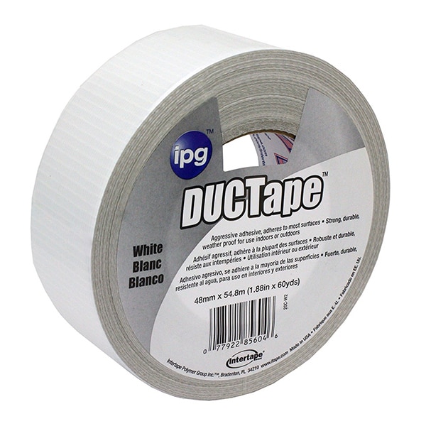 1.88" x 60 Yds White Jobsite General Purpose Duct Tape Colored